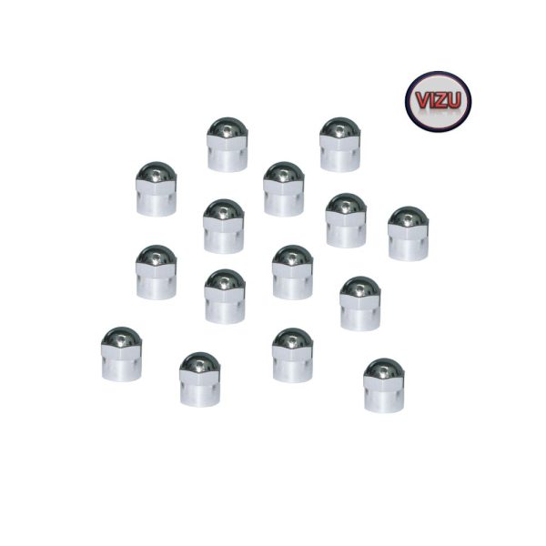Bolsa de Tapon Cromado Hexagonal 100 pzas