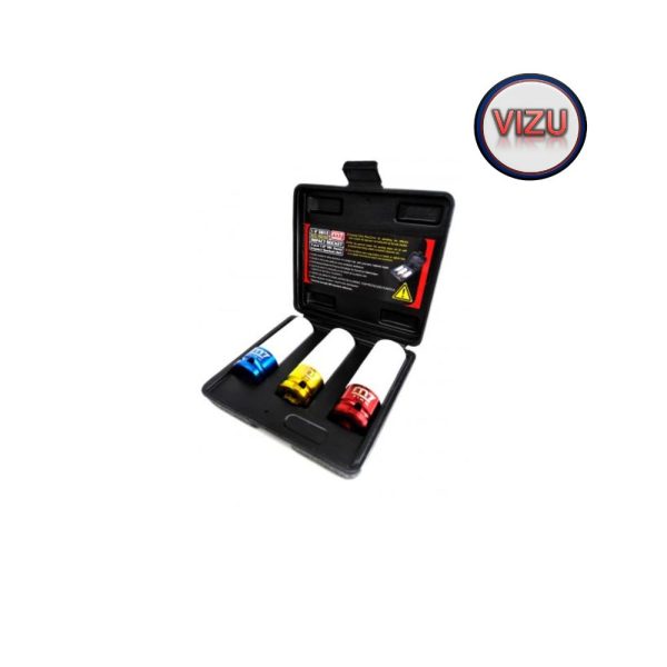 Juego de dados pared delgada de impacto 3 piezas M7 17 mm, 19 mm, 21 m