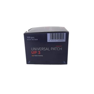 Caja de parches Rema Tip Top Universal UP 3 con un parche individual al frente